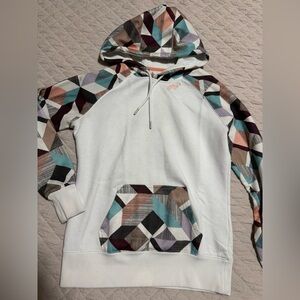 Hooey Multicolor Geometric Hoodie Sweater